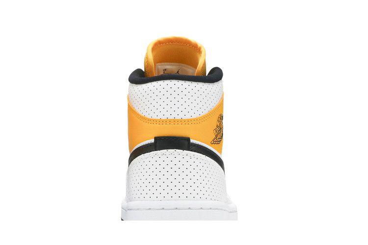 Wmns Air Jordan 1 Mid 'perforated - White University Gold'