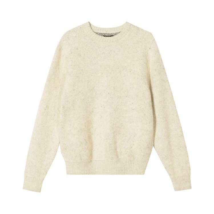 Stussy 8 Ball Heavy Brushed Mohair Sweater Cream