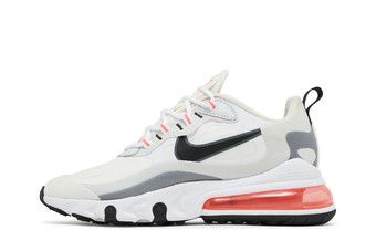 nike air max 270 react white & flash crimson