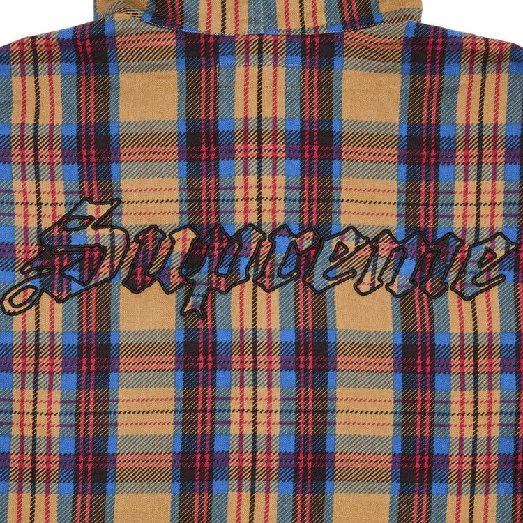 Buy Supreme Printed Hooded Flannel Shirt 'Tan' - SS24S11 TAN | GOAT