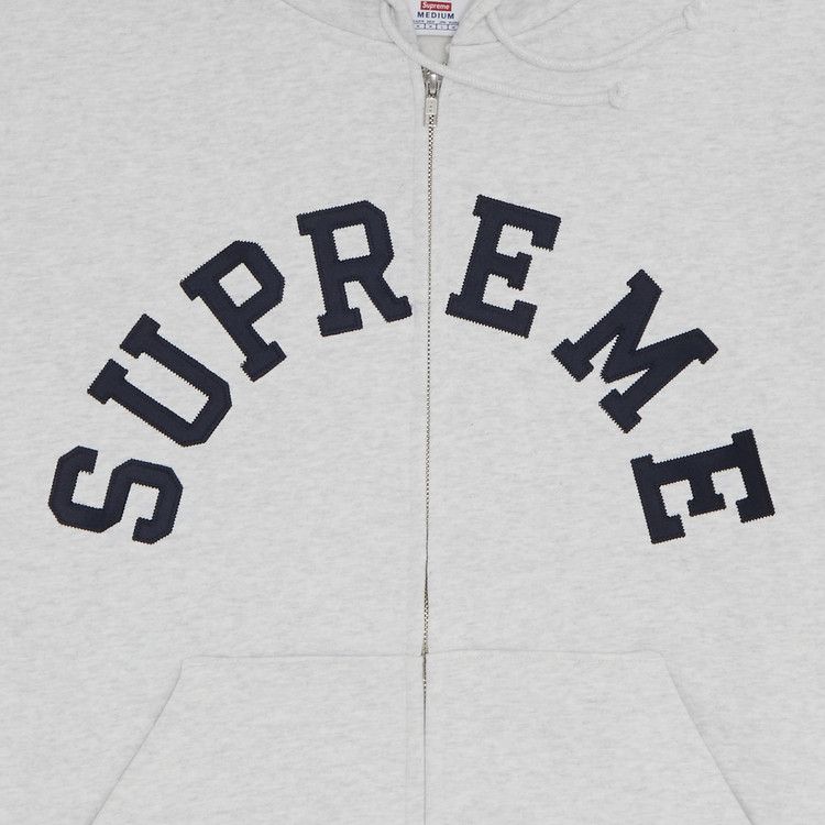 Buy Supreme x Champion Zip Up Hooded Sweatshirt 'Ash Grey