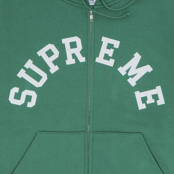Buy Supreme x Champion Zip Up Hooded Sweatshirt 'Green' - SS24SW37
