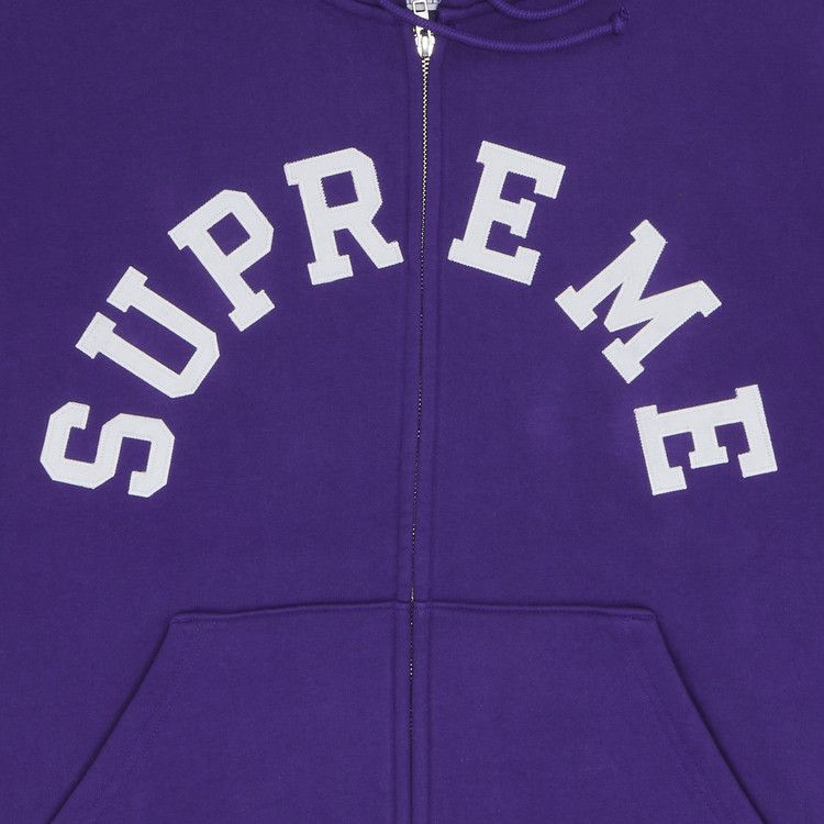 Buy Supreme x Champion Zip Up Hooded Sweatshirt 'Purple
