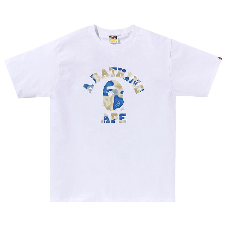 トップス MARBLE CAMO LIQUID COLLEGE TEE BAPE CUT AND SEWN MARBLE CAMO LIQUID COLLEGE TEE