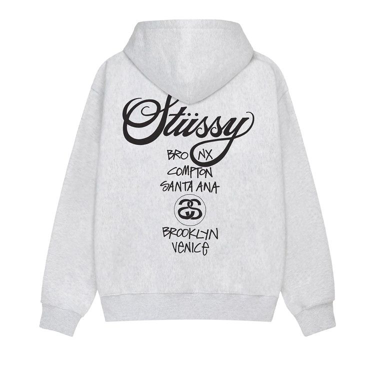 Stussy World Tour Hood Ash Heather