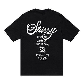 00s Stussy big4 world tour ブラック Tシャツ Stussy World Tour T-Shirt - Black | BOARDWORLD Store