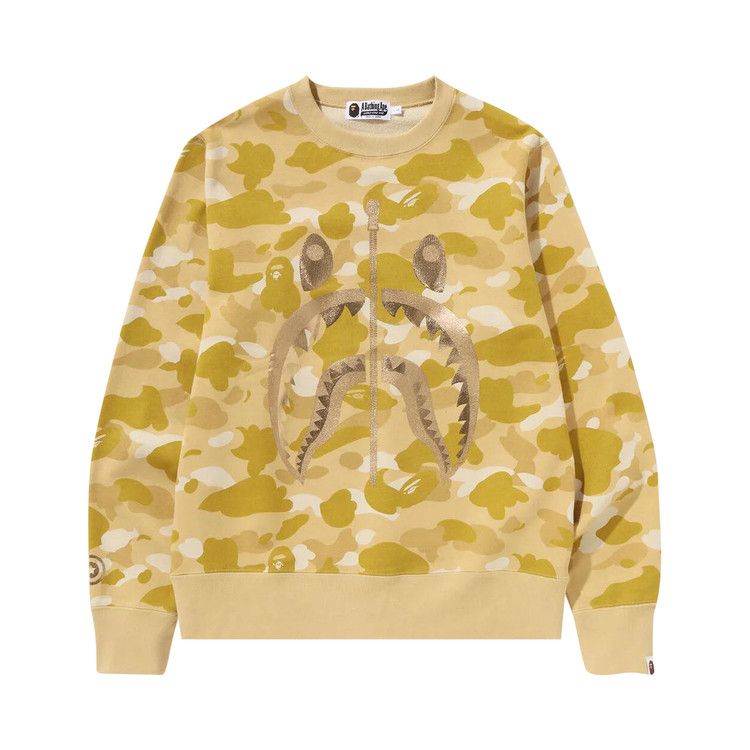 Bape Color Camo Shark Crewneck 'yellow'