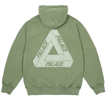 Buy Palace Pigment Wash Tri-Ferg Hood 'Green' - P26CS097 | GOAT