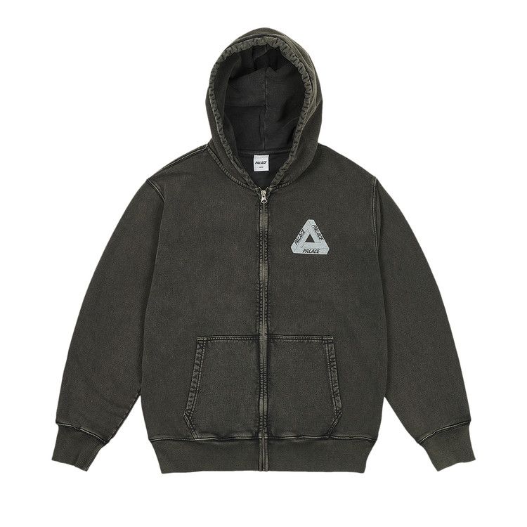 Buy Palace Pigment Wash Tri Ferg Hood Black P26CS098 GOAT UK