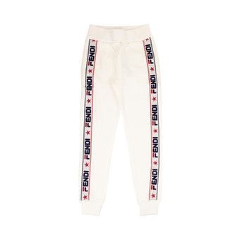 Buy Fendi x Fila Embroidered Jersey Track Pants White FAB156 A6J0 F160A GOAT