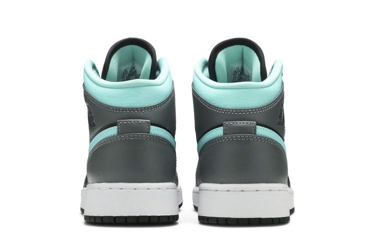 Air Jordan 1 Mid Gs Grey Aqua
