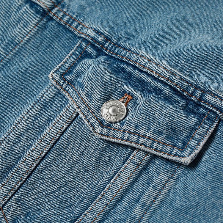 Balenciaga Languages Denim Jacket Stone Wash Indigo