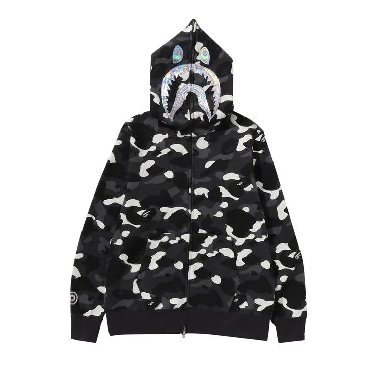 Buy BAPE City Camo Shark Full Zip Hoodie Black 1K30 115 003 BLACK GOAT CA