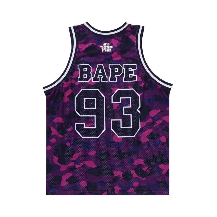 Bape Color Camo Basketball Tank Top 'purple'