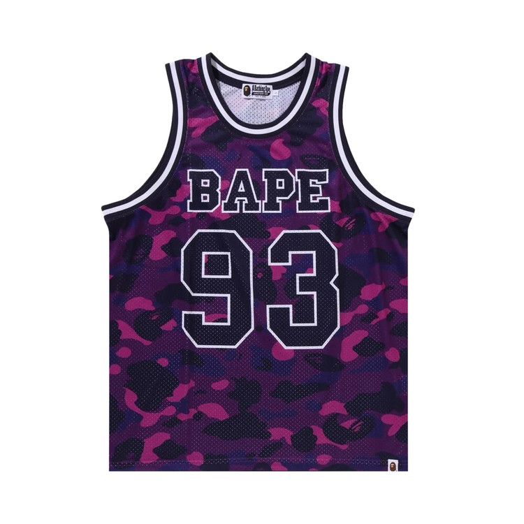 Bape Color Camo Basketball Tank Top 'purple'