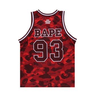 Buy BAPE Color Camo Basketball Tank Top 'Red' - 1K30 108 001 RED