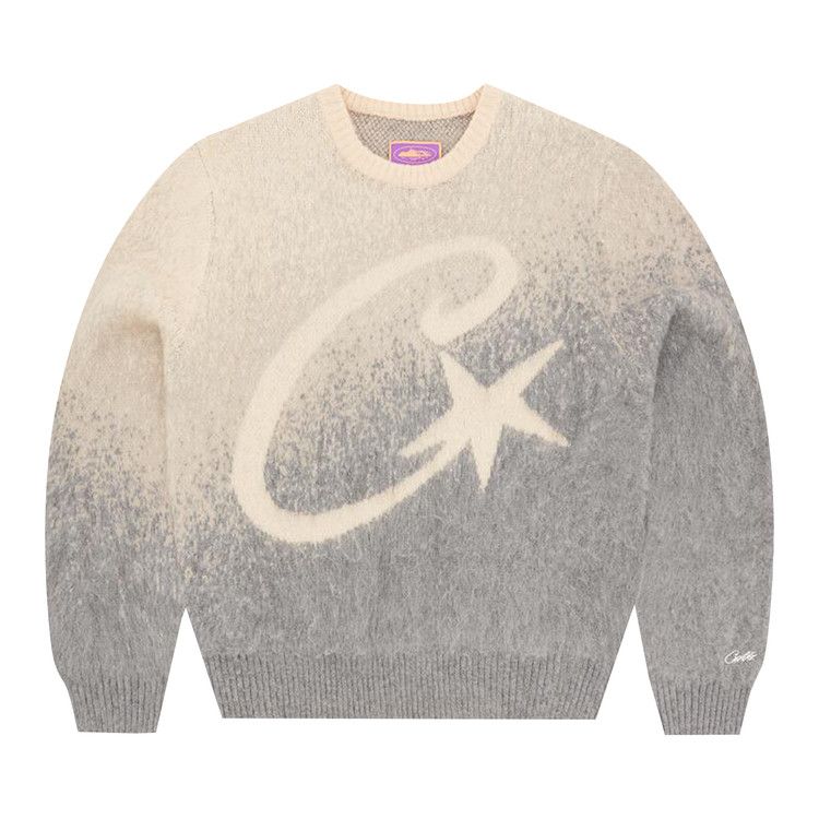 Buy Corteiz C Star Gradient Mohair Knit Sweater 'Grey
