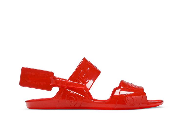 Buy Off-White Wmns Sheer Zip Tie Sandal 'Jelly Red 