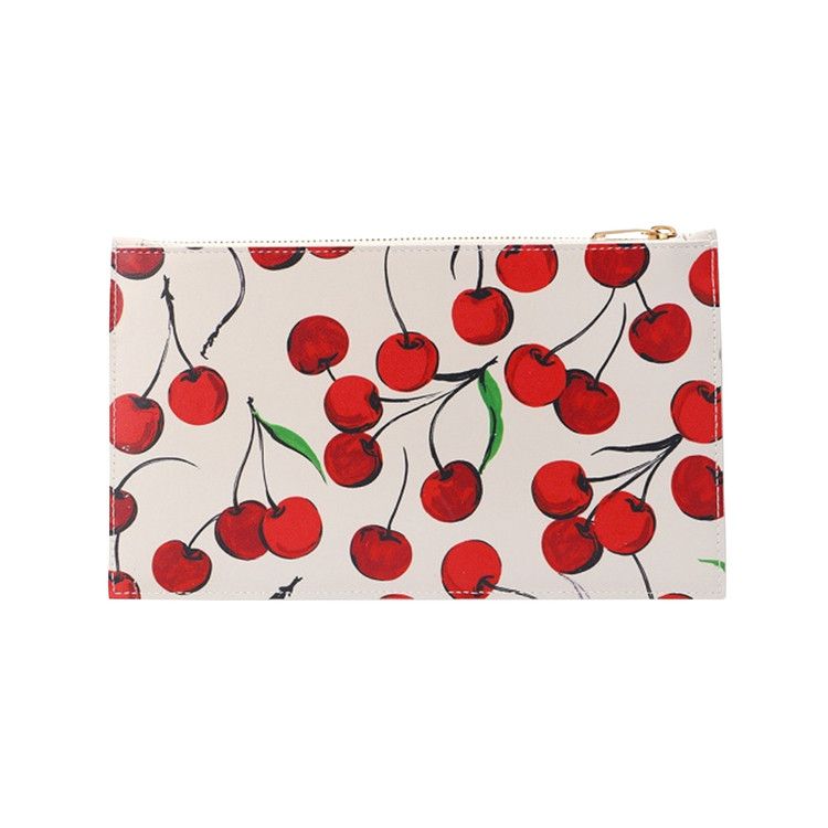 Saint Laurent Monogram Bill Pouch Crema Soft/Red