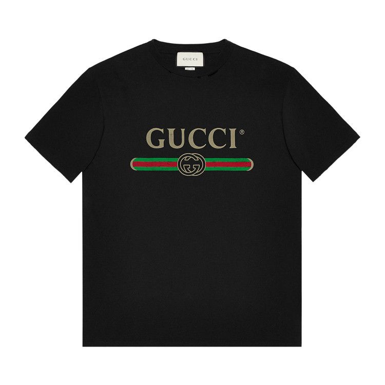 Buy Gucci Oversize T-Shirt With Logo 'Black' - 457095 X5L89 1948