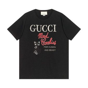 Buy Gucci Mad Cookies Print T-Shirt 'Black' - 615044 XJC0G 1082 | GOAT
