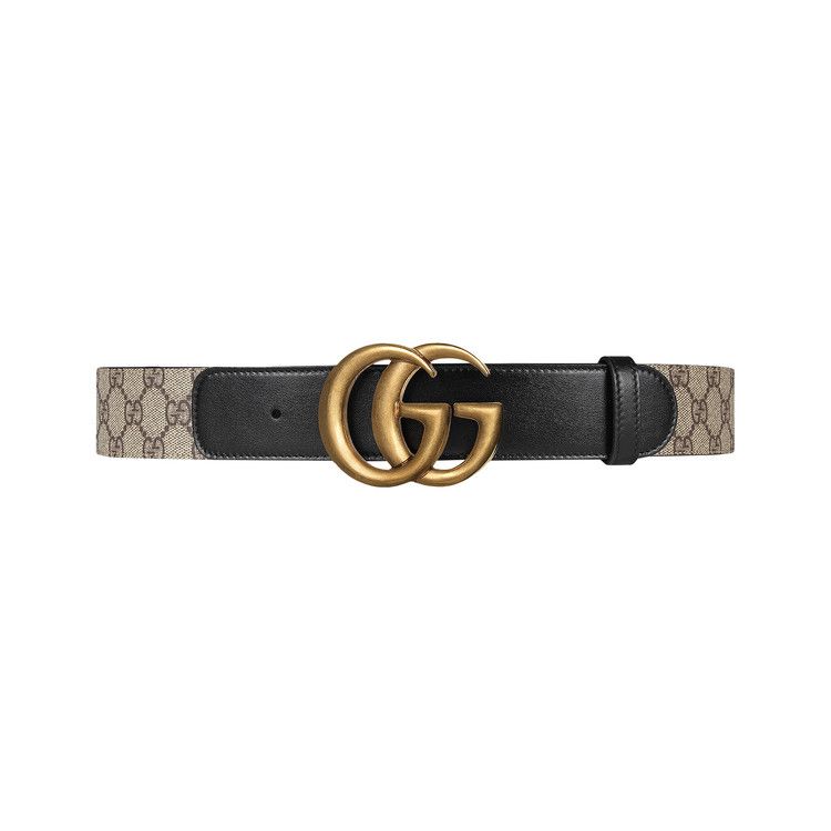 GUCCI ダブルGロゴ ベルト ベージュ/ブラック Gucci グッチ ダブルG ベルト - FARFETCH
