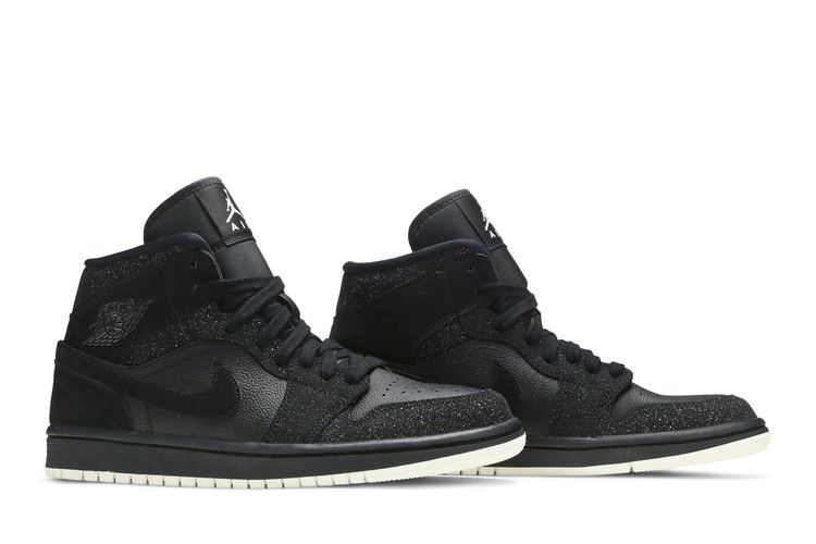 Wmns Air Jordan 1 Mid 'black Glitter'