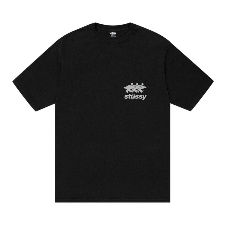 Stussy Surfwalk Pigment Dyed Tee Black