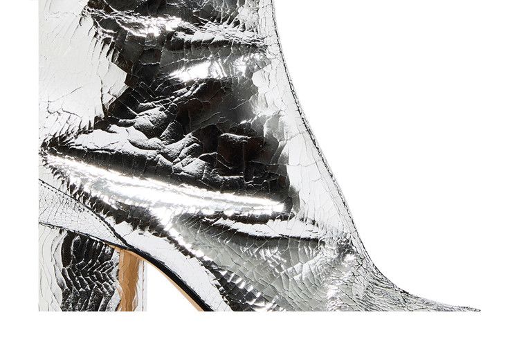 Maison Margiela Wmns Tabi Ankle Boot 'Cracked Metallic Silver'