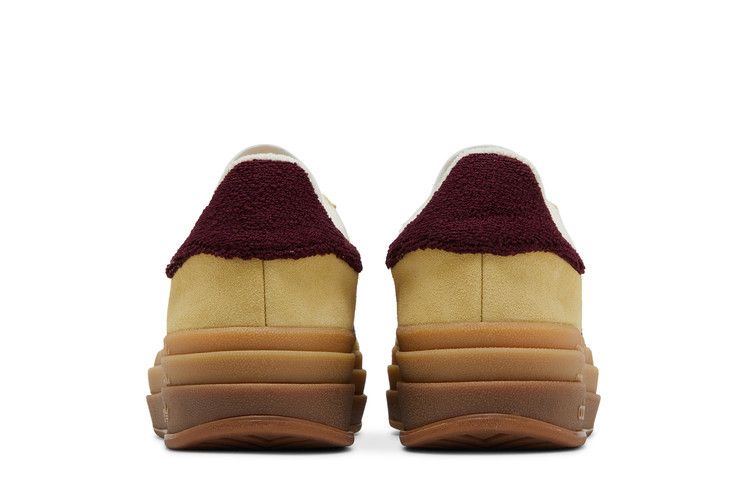 Adidas Wmns Gazelle Bold 'almost Yellow Maroon'
