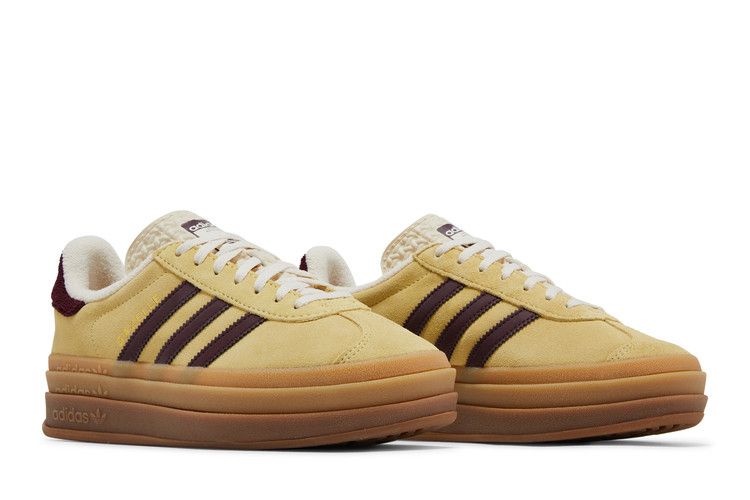 Adidas Wmns Gazelle Bold 'almost Yellow Maroon'