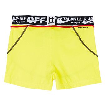 フィットネスボトムス OFF-WHITE x Nike Women's Training Shorts Yellow Black SS 20 OFF-WHITE x Nike Women's Training Shorts Yellow Black SS 20