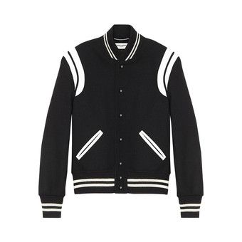 Buy Saint Laurent Teddy Jacket 'Black/White' - 354718 Y180W 1070
