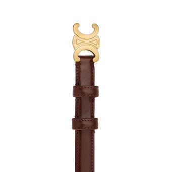 CELINE ベルト Triomphe 45AX63A01 18MM SMALL 18MM TRIOMPHE BELT IN TAURILLON LEATHER - BRONZE | CELINE