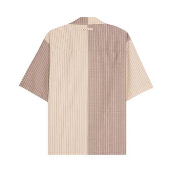 Buy Marni Boxy Fit Stripped Bowling Shirt 'Buttercream