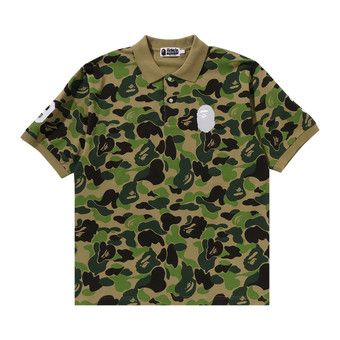 Bape Abc Camo Large Ape Head Polo Green Price in India | Culture
