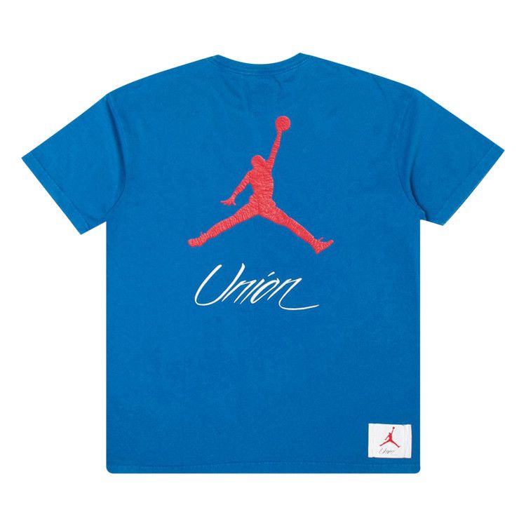 Air Jordan X Union Nrg Vault Aj Flight Jumpman T-Shirt Blue