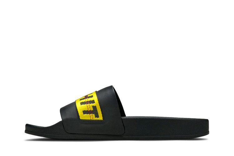 Off white yellow slides hotsell