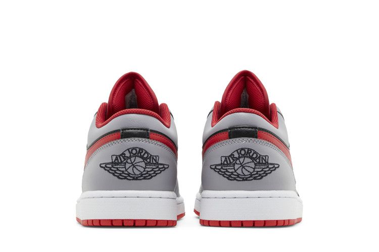 Air Jordan 1 Low Black Light Grey Gym Red