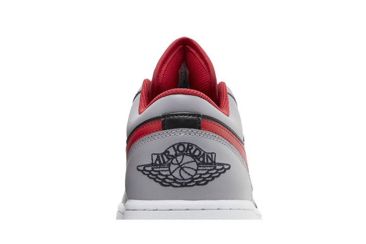 Air Jordan 1 Low Black Light Grey Gym Red