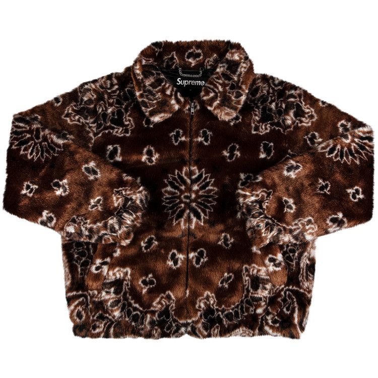 Buy Supreme Bandana Faux Fur Bomber Jacket 'Brown' - SS21J25 BROWN | GOAT