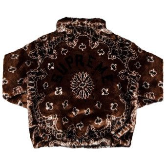 Buy Supreme Bandana Faux Fur Bomber Jacket 'Brown' - SS21J25 BROWN