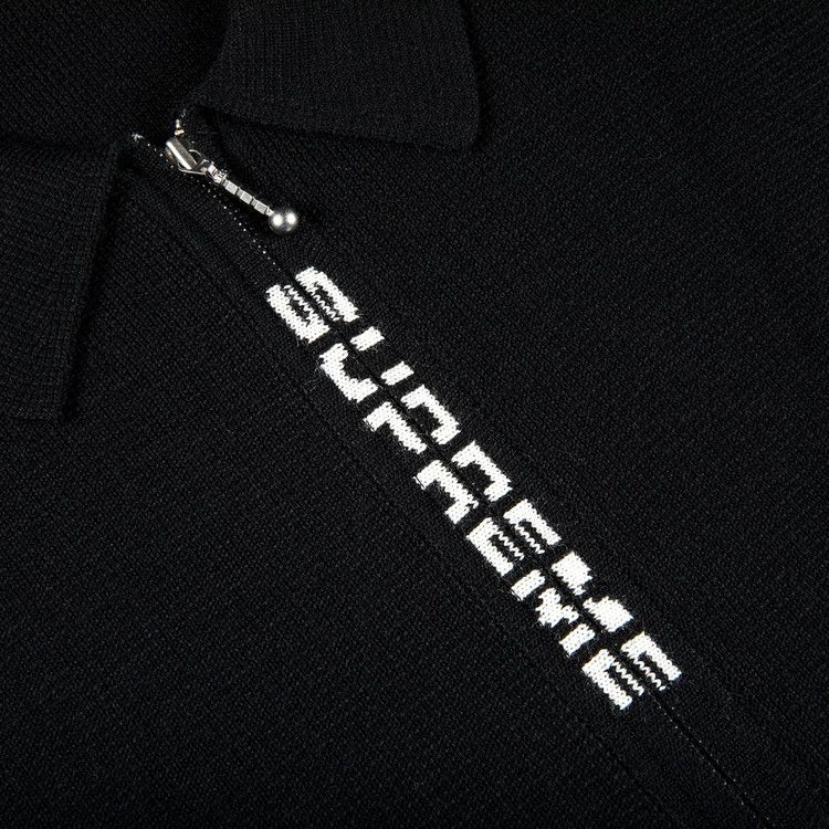 Buy Supreme Logo Trim Zip Up Cardigan 'Black' - SS21SK12 BLACK | GOAT