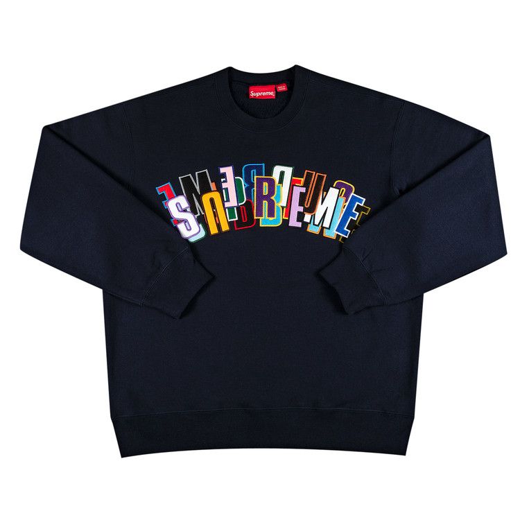 21ss Supreme シュプリーム Liner Crewneck Navy Supreme Liner Crewneck Washed Navy Men's - SS21 - US