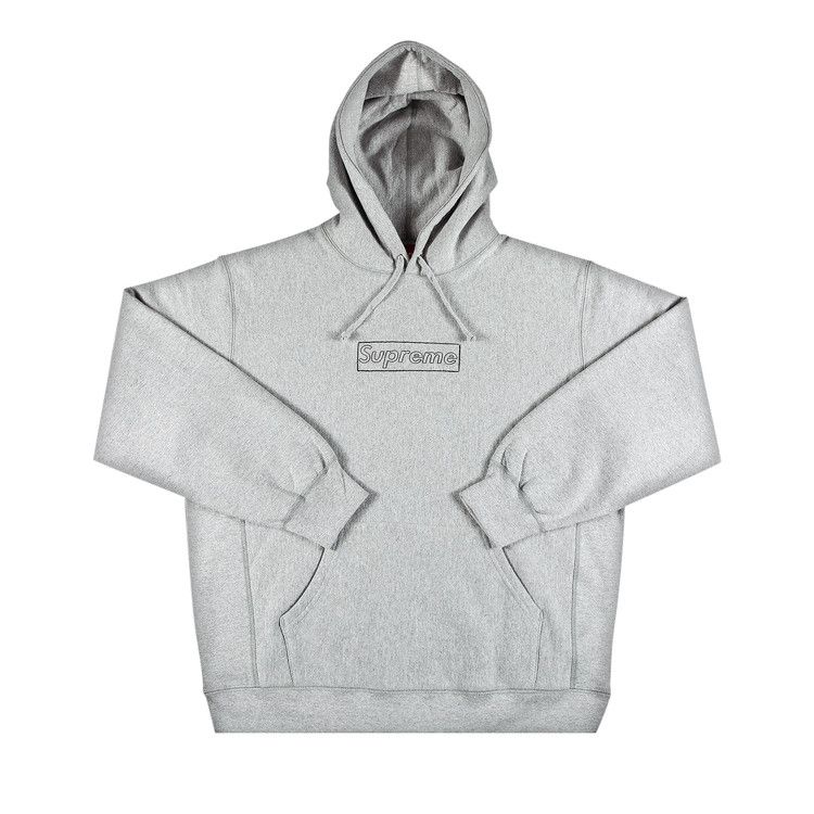 Buy Supreme x KAWS Chalk Logo Hooded Sweatshirt 'Heather Grey' - SS21SW39  HEATHER GREY | GOAT