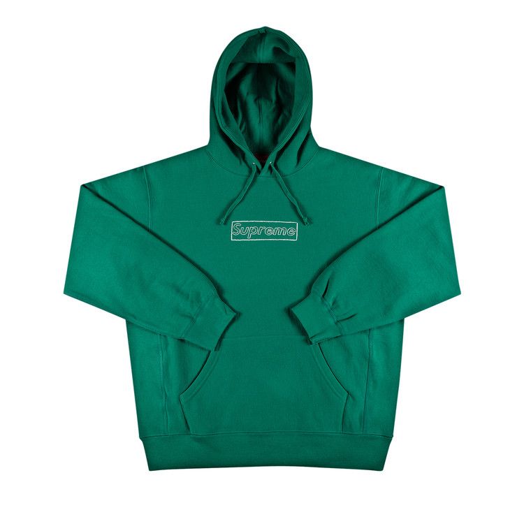 Buy Supreme x KAWS Chalk Logo Hooded Sweatshirt 'Light Pine