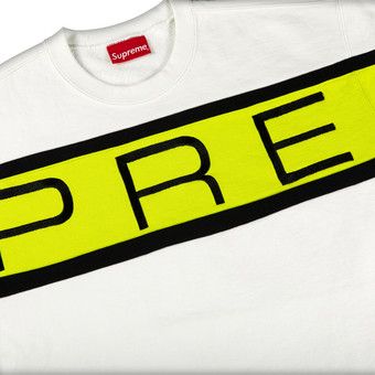 Buy Supreme Paneled Crewneck 'White' - SS21SW30 WHITE | GOAT