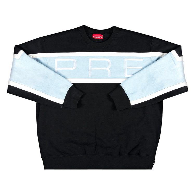 Buy Supreme Paneled Crewneck 'Black' - SS21SW30 BLACK | GOAT