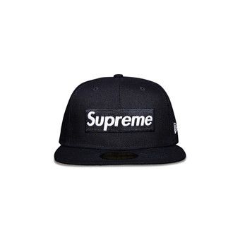 Buy Supreme x New Era Champions Box Logo Hat 'Navy