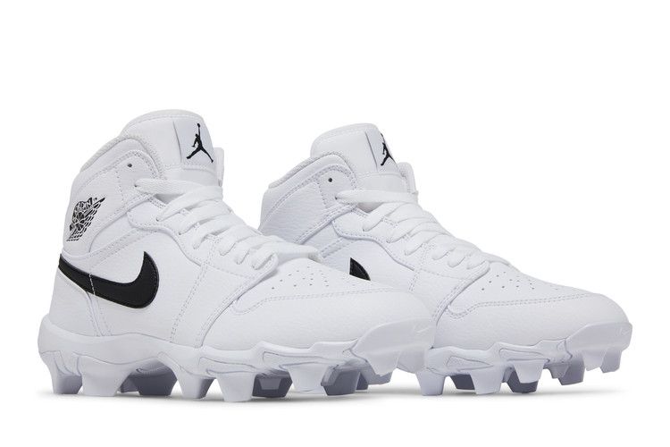 Air Jordan 1 Mid Cleat Gs White Black
